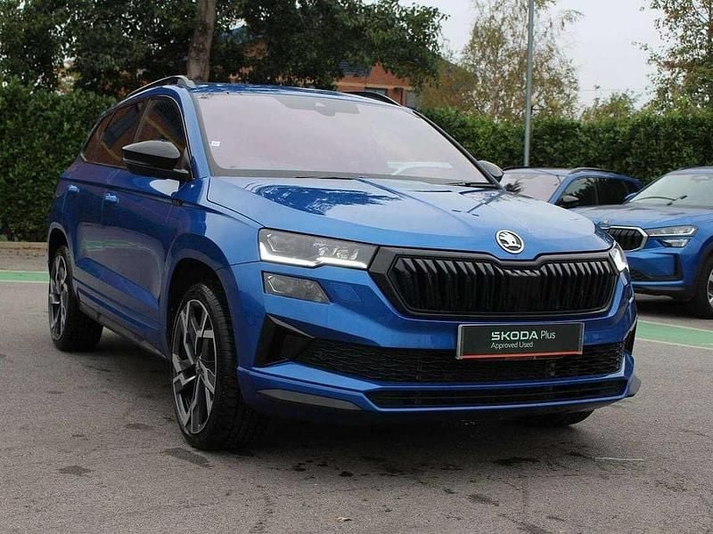 Blue Used 2025 Skoda Karoq SportLine SUV | £26,827 (Good price) - Image 1/4
