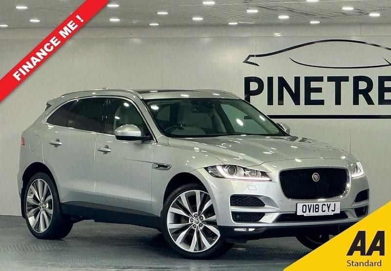 Silver Used 2018 Jaguar F-Pace Portfolio SUV | £15,999 (Fair price) - Image 1/3