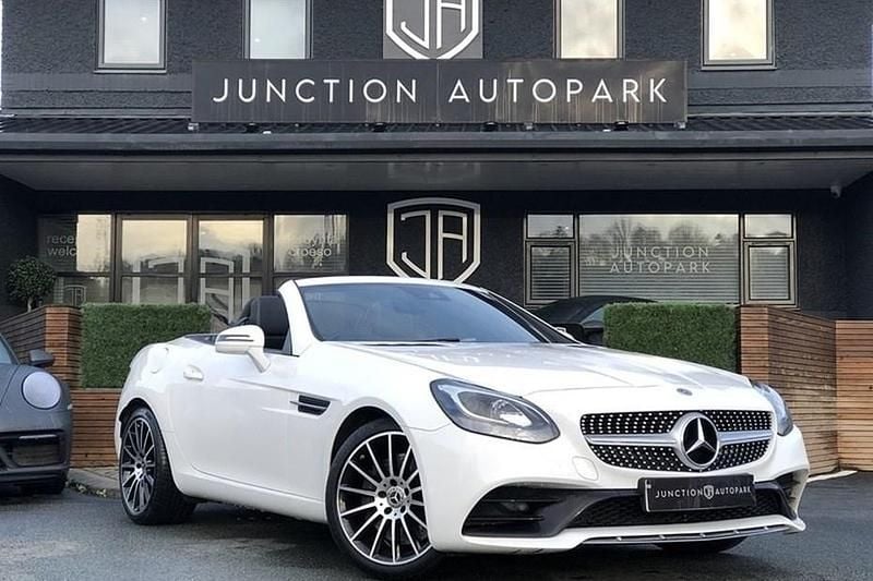 Used Mercedes SLC300 AMG line 2019 White Cabriolet