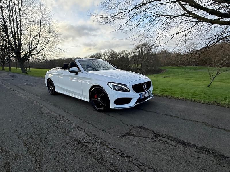Used Mercedes C200 AMG line 2018 White Cabriolet