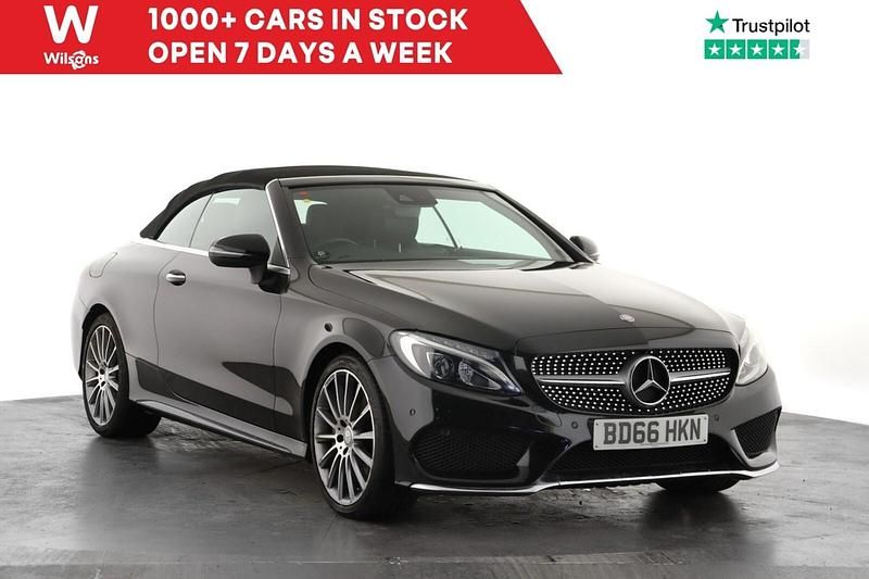 Used Mercedes C300 AMG line 2016 Black Cabriolet