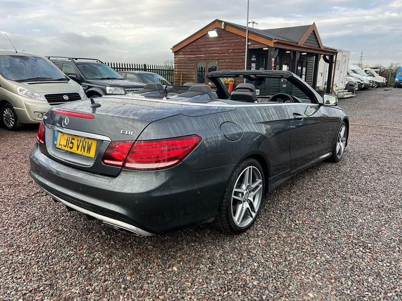 Used Mercedes E250 AMG line 204 HP (150 kW) 2015 Grey Cabriolet