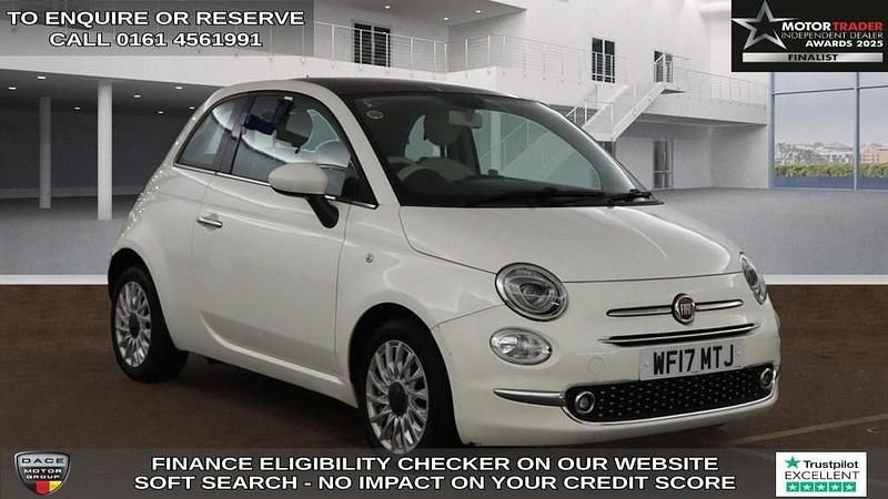 White Used 2017 Fiat 500 Lounge Hatchback | £9,670 (Fair price) - Image 1/3