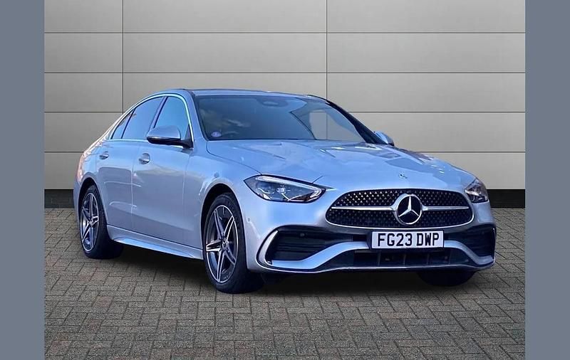 Used Mercedes C300e AMG line 313 HP (230 kW) 2023 Silver Sedan