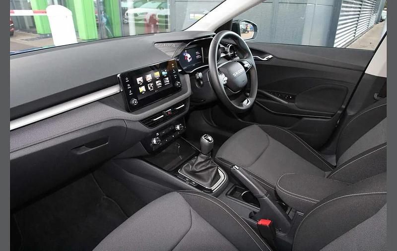 Used Skoda Fabia Design Edition 113 HP (83 kW) 2025 Race blue metallic black magic pearl effect Hatchback