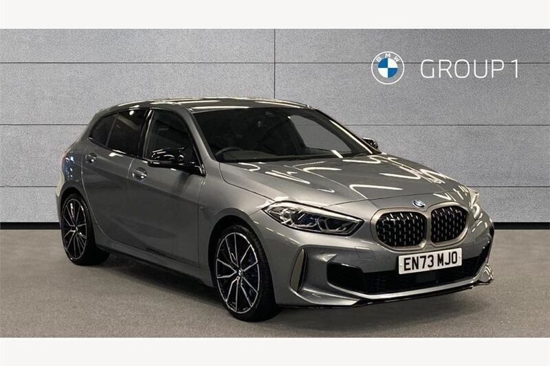 Skyscraper grey metallic Used 2024 BMW M135 Shadowline Hatchback | £31,750 (Fair price) - Image 1/4