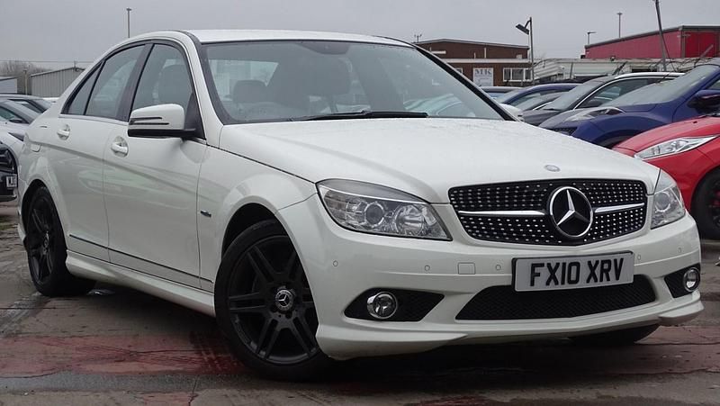 White Used 2010 Mercedes C200 Sedan | £2,795 (Fair price) - Image 1/4