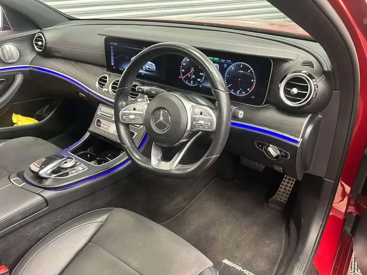 Used Mercedes E300 AMG line 306 HP (225 kW) 2019 Red Sedan