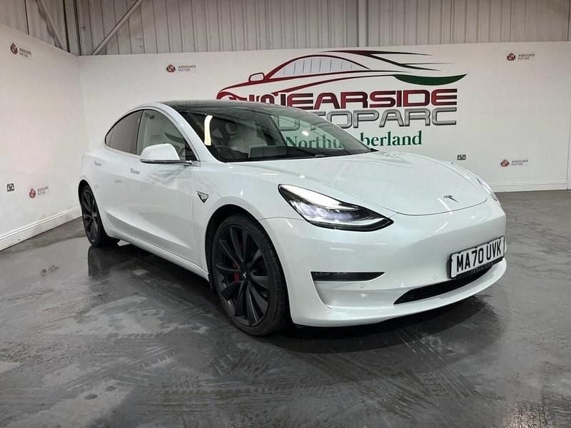 White Used 2020 Tesla Model 3 Performance Sedan | £18,499 (Fair price) - Image 1/4