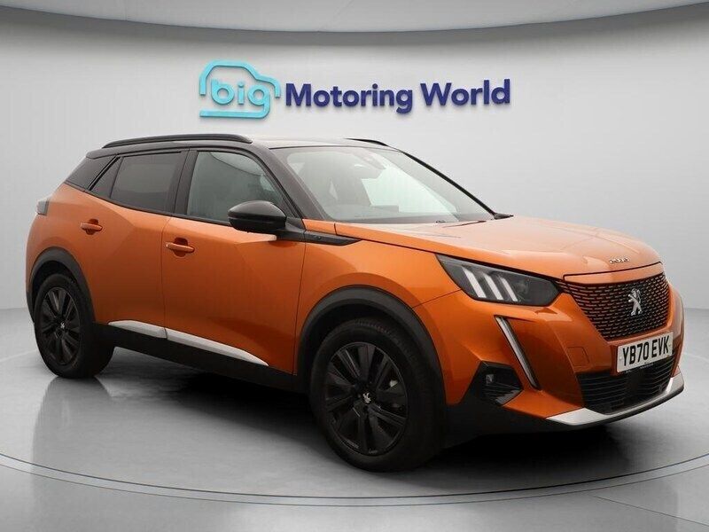 Orange Used 2021 Peugeot e-2008 GT SUV | £13,300 (Good price) - Image 1/4