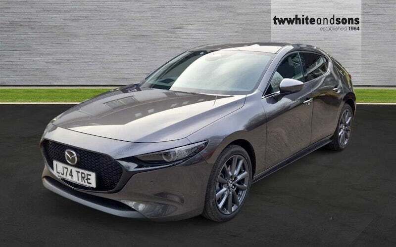Machine grey Used 2025 Mazda 3 Exclusive-Line Hatchback | £22,450 - Image 1/4
