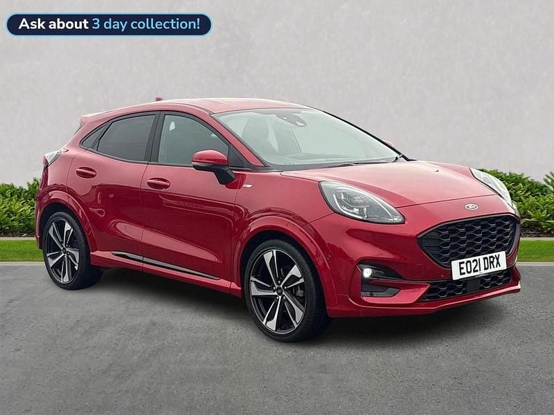 Red Used 2021 Ford Puma Gen-E ST-Line X Hatchback | £16,790 (Good price) - Image 1/4
