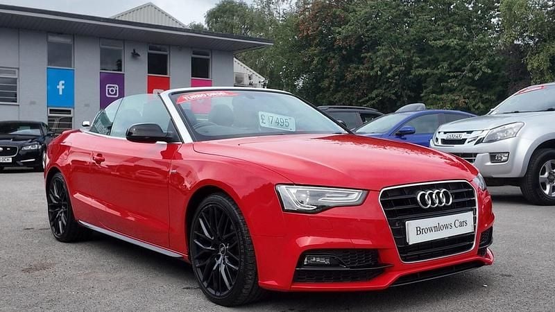 Red Used 2015 Audi A5 Cabriolet S-Line Cabriolet | £7,495 (Fair price) - Image 1/4