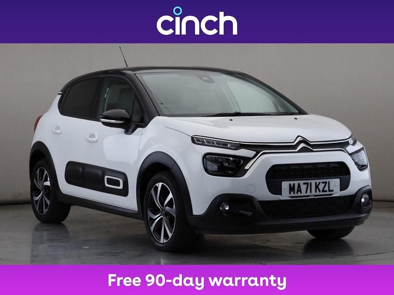 White Used 2021 Citroën C3 PureTech Hatchback | £11,199 (Fair price) - Image 1/3