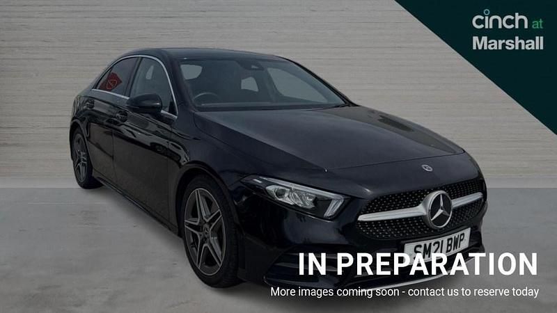 Black Used 2021 Mercedes A200 AMG line Sedan | £21,488 (Fair price) - Image 1/4