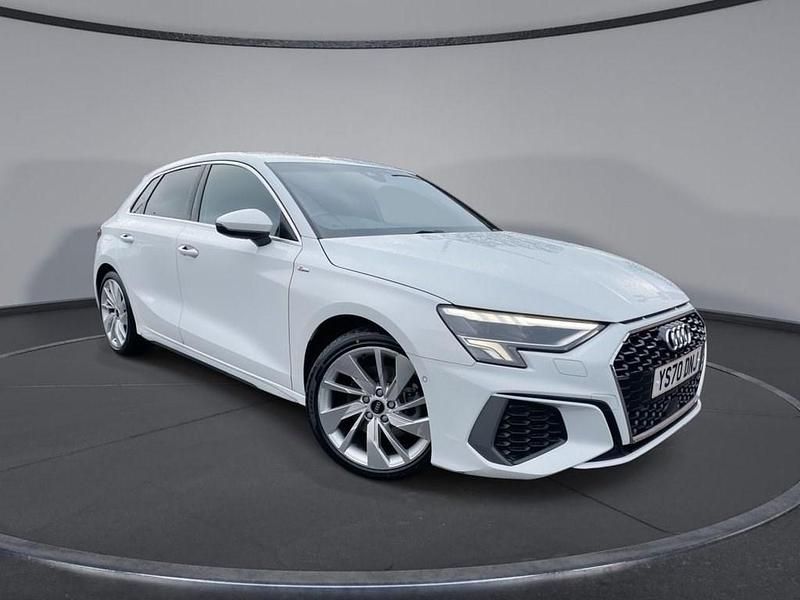 White Used 2020 Audi A3 Sportback S-Line Hatchback | £20,999 (Fair price) - Image 1/4