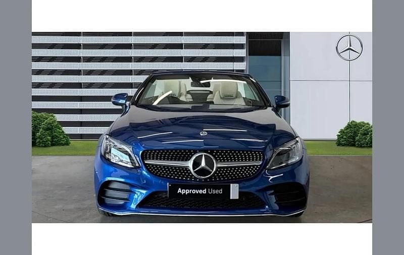 Used Mercedes C200 AMG line 180 HP (132 kW) 2023 Blue Cabriolet