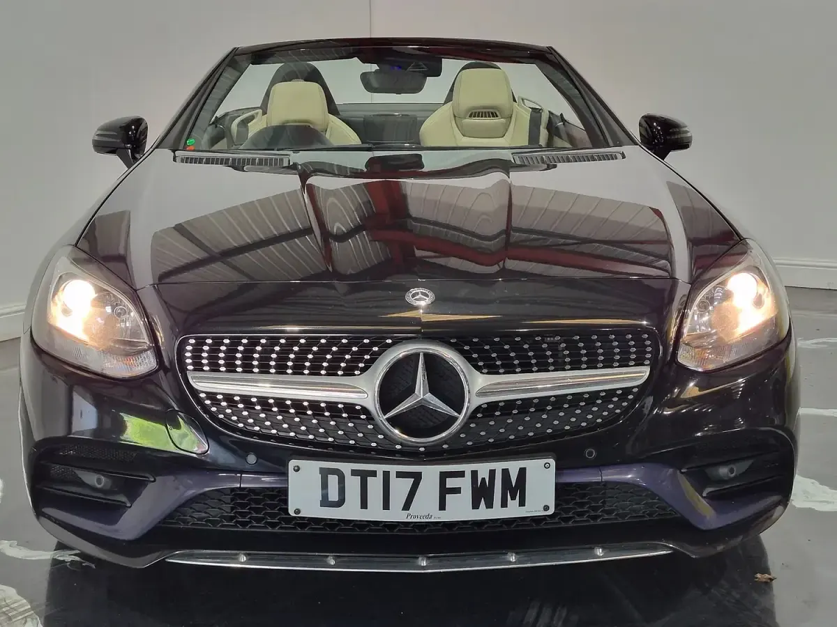 Used Mercedes SLC200 AMG line 184 HP (135 kW) 2017 Black Cabriolet