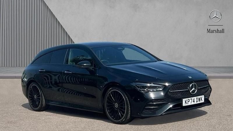 Cosmos black metallic Used 2024 Mercedes CLA180 AMG Line Premium Plus Sedan | £30,480 (Fair price) - Image 1/4