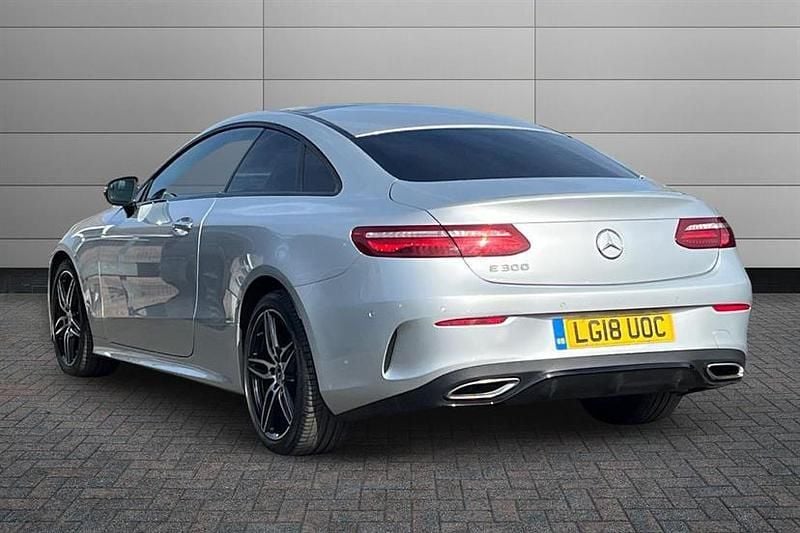 Used Mercedes E300 AMG Line Premium 245 HP (180 kW) 2018 Iridium silver Coupe