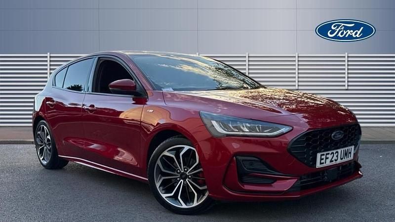 Red Used 2023 Ford Focus ST-Line X Hatchback | £17,764 (Fair price) - Image 1/4