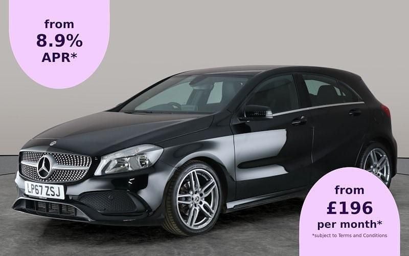 Black Used 2018 Mercedes A160 AMG line Hatchback | £11,641 (Fair price) - Image 1/2
