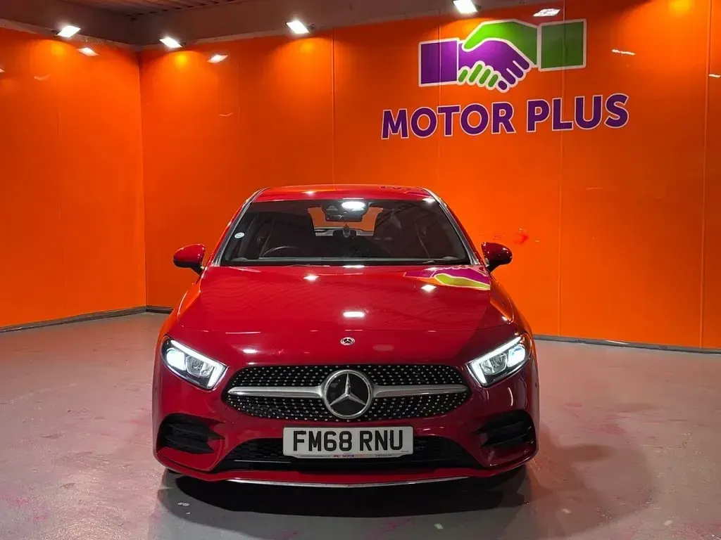 Used Mercedes A200 AMG line 163 HP (119 kW) 2019 Red Hatchback