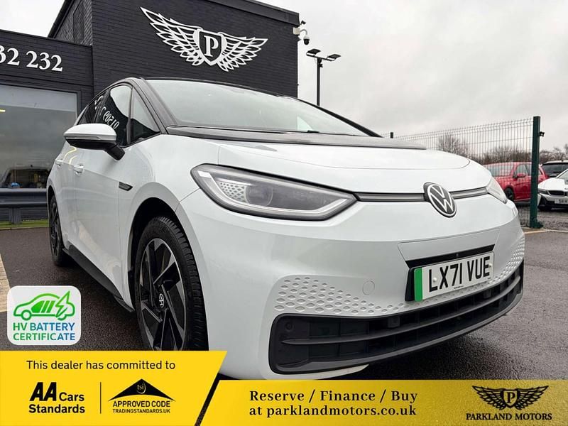 Used VW ID.3 Pro Performance 150 kW (204 HP) 2021 White Hatchback