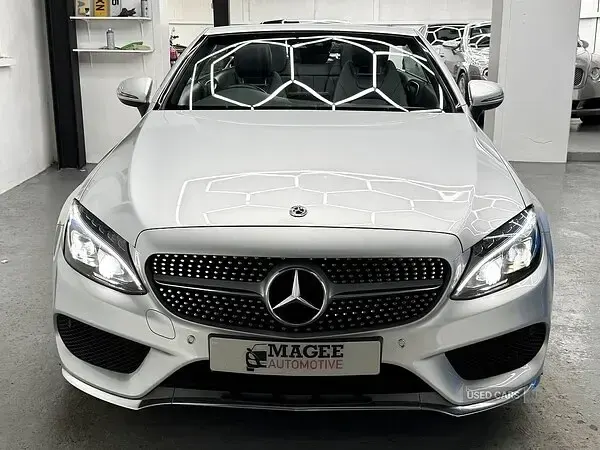 Used Mercedes C220 AMG line 2018 Silver Cabriolet