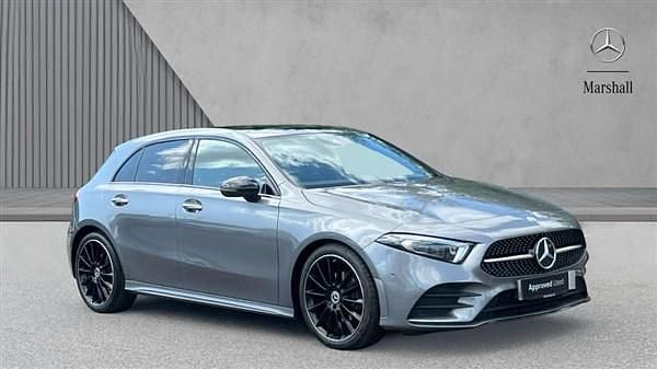 Mountain grey metallic Used 2022 Mercedes A200 AMG Line Premium Plus Hatchback | £26,256 (Expensive) - Image 1/4
