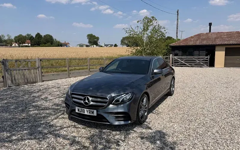 Used Mercedes E220 AMG line 194 HP (142 kW) 2018 Grey Sedan