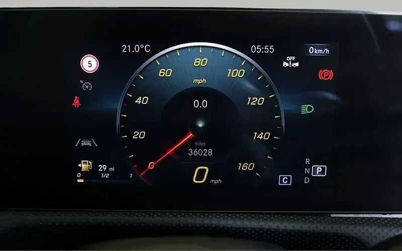 Used Mercedes CLA180 AMG line 136 HP (100 kW) 2022 Blue Coupe