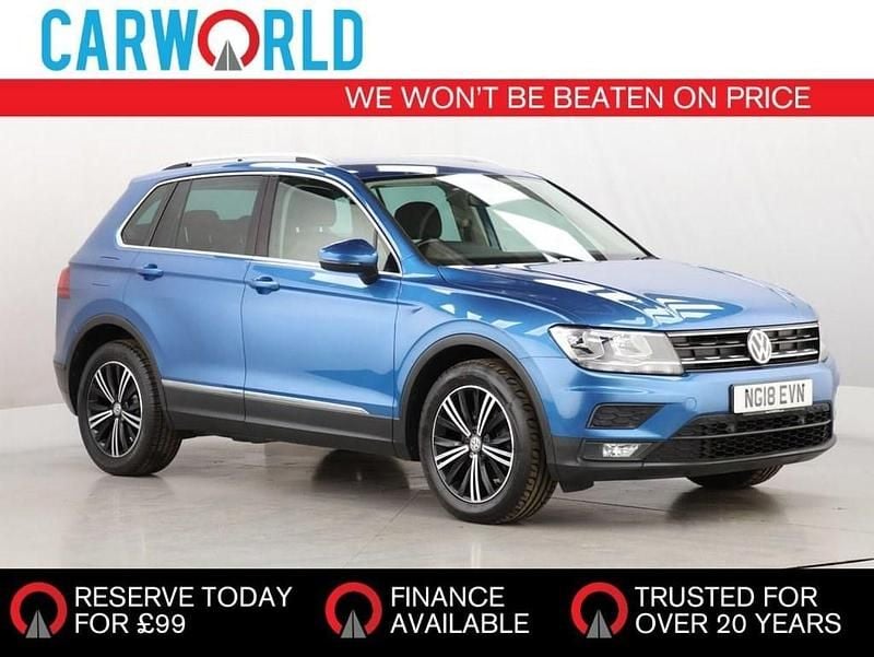 Blue Used 2018 VW Tiguan SE SUV | £11,400 (Good price) - Image 1/3
