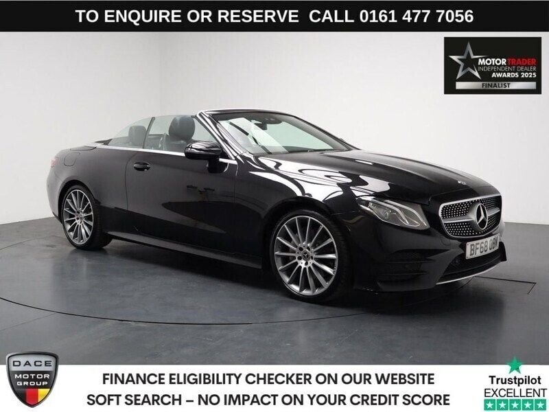 Black Used 2018 Mercedes E220 AMG line Cabriolet | £18,580 (Fair price) - Image 1/3