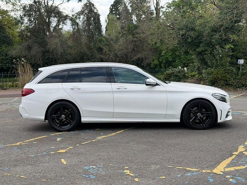 Used Mercedes C220 AMG line 2019 White Estate