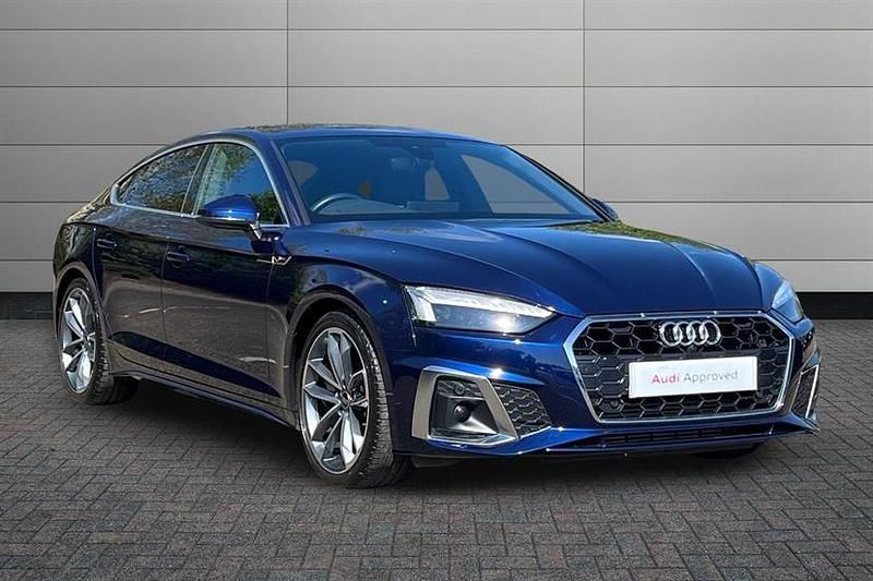 Used Audi A5 S-Line 150 HP (110 kW) 2023 Glacier white Coupe