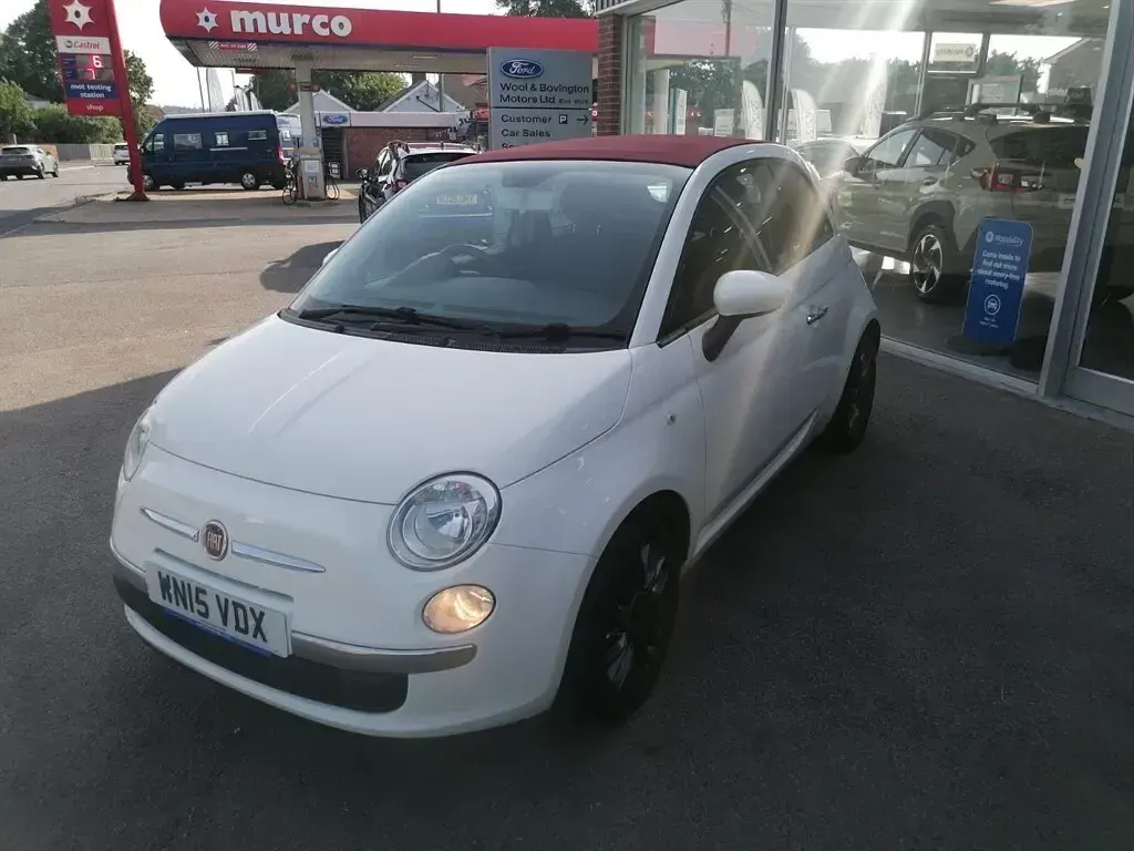 Used Fiat 500 Pop Star 2015 White Cabriolet
