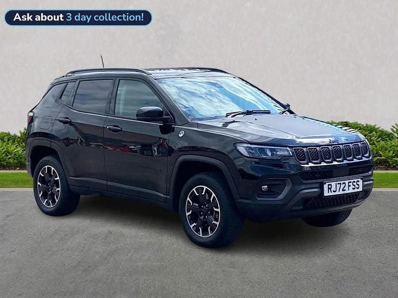 Black Used 2022 Jeep Compass Trailhawk SUV | £17,113 (Fair price) - Image 1/4