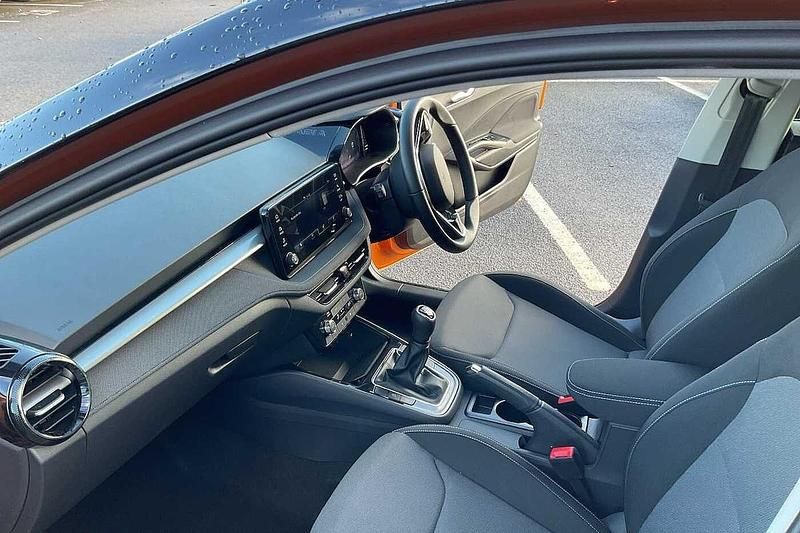 Used Skoda Fabia Design Edition 85 HP (62 kW) 2025 Phoenix orange metallic black magic pearl effect Hatchback