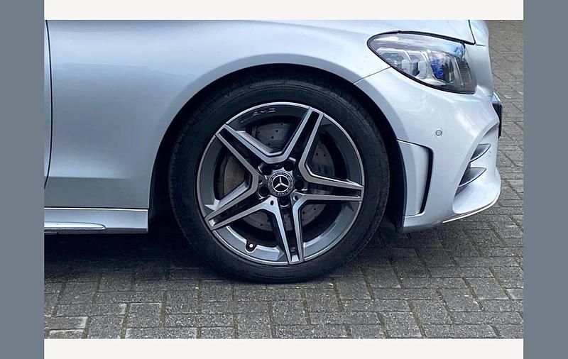 Used Mercedes C300 AMG line 254 HP (186 kW) 2019 Silver Sedan