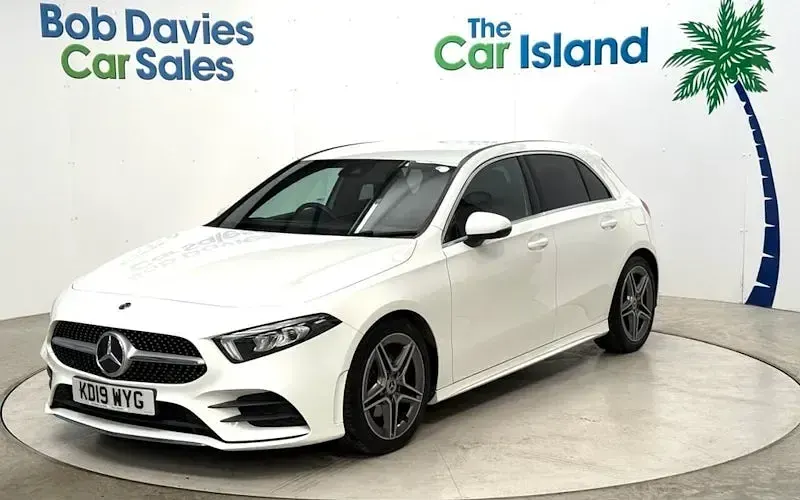 Used Mercedes A200 AMG line 163 HP (119 kW) 2019 White Hatchback