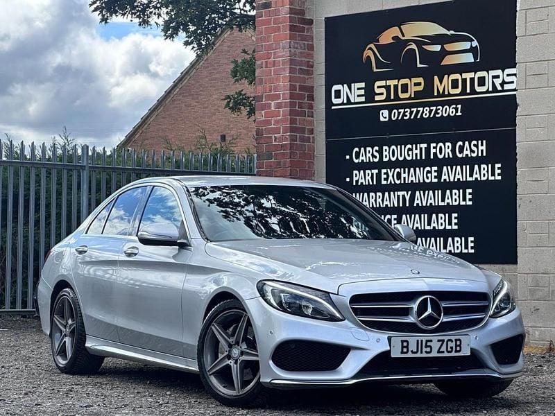 Silver Used 2015 Mercedes C220 AMG line Sedan | £7,995 (Fair price) - Image 1/4