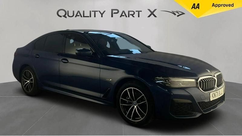 Blue Used 2021 BMW 530e M Sport Sedan | £18,650 (Fair price) - Image 1/4
