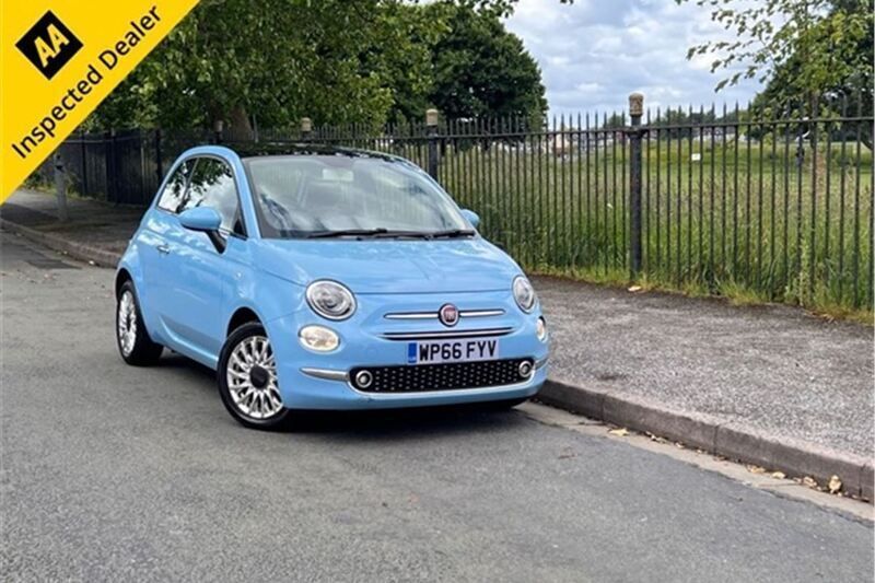 Blue Used 2016 Fiat 500 Lounge Hatchback | £5,695 (Fair price) - Image 1/4