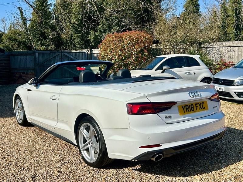 Used Audi A5 Cabriolet S-Line 190 HP (139 kW) 2018 White Cabriolet