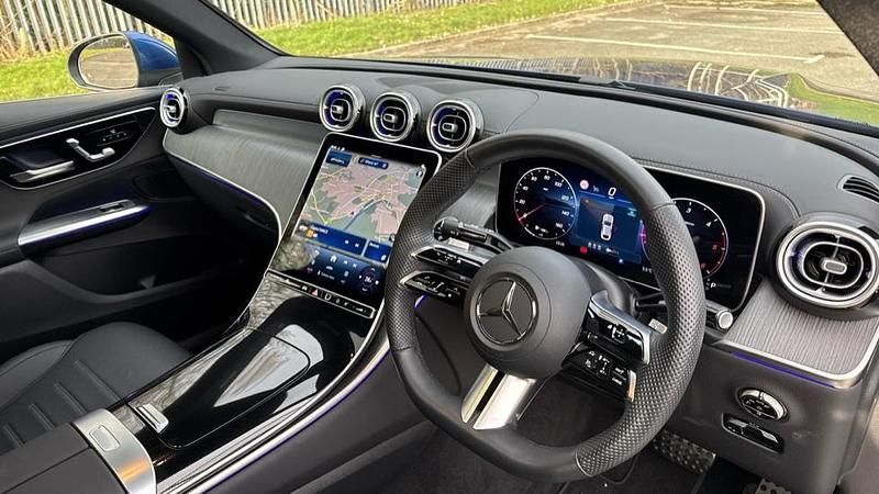 Used Mercedes GLC220 AMG Line Premium 197 HP (144 kW) 2025 Blue Coupe