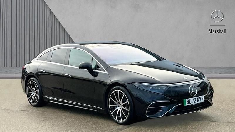 Used Mercedes EQS450+ AMG Line Premium 244 kW (333 HP) 2022 Obsidian black metallic Sedan