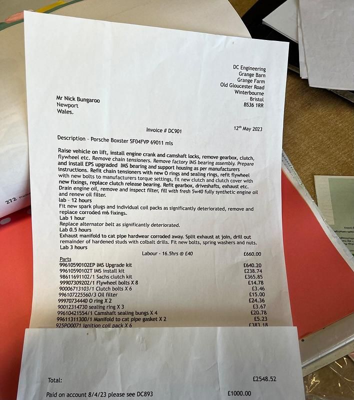 Used Porsche Boxster 2004 Red Cabriolet