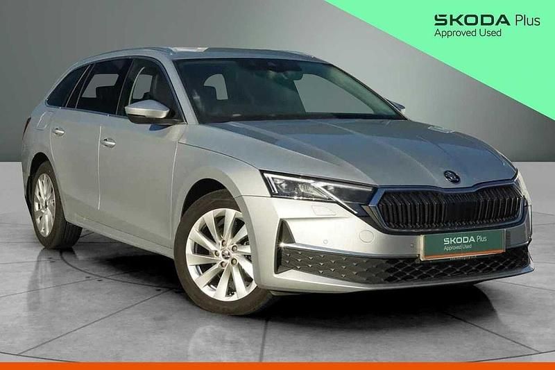 Brilliant silver metallic Used 2024 Skoda Octavia First Edition Estate | £25,950 (Expensive) - Image 1/4