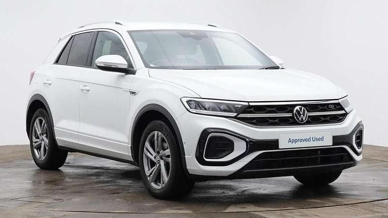 Pure white Used 2022 VW T-Roc R-line SUV | £24,439 (Fair price) - Image 1/4